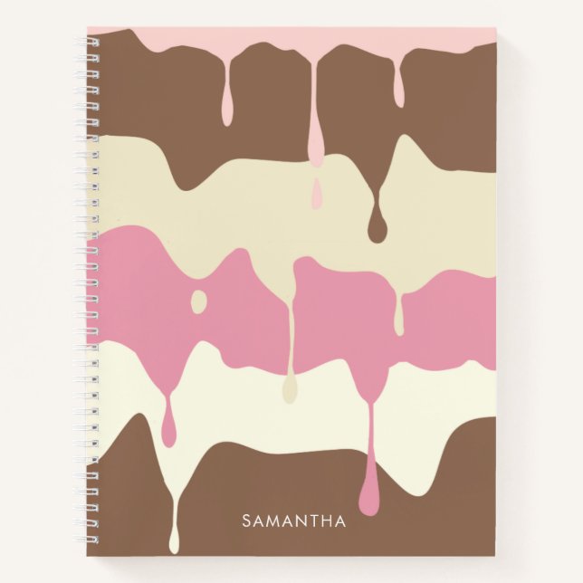 Cuaderno Delicioso Helado Napolitano Goteante (Anverso)