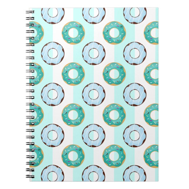 Cuaderno Deliciosos Donuts Tiras Turquesas (Frente)