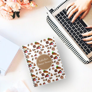 Cuaderno Deliciosos Postres de Chocolate con Acuarela Nombr