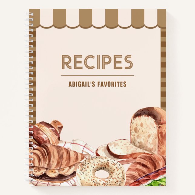 Cuaderno Delicious Deli Sandwiches Personalizable Recipe Bo (Anverso)