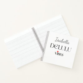 Cuaderno Delulu Vibes, Funny Aesthetic Quote Gift