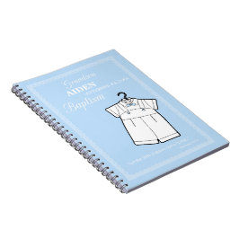 Cuaderno Demanda de bautismo de nietos sobre azul bebé pers