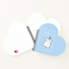 Cuaderno Demanda de bautismo de nietos sobre azul bebé pers