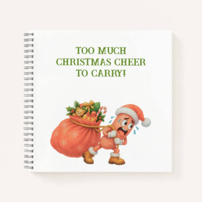 Cuaderno ¡Demasiada alegría navideña para cargar! Salami (Anverso)