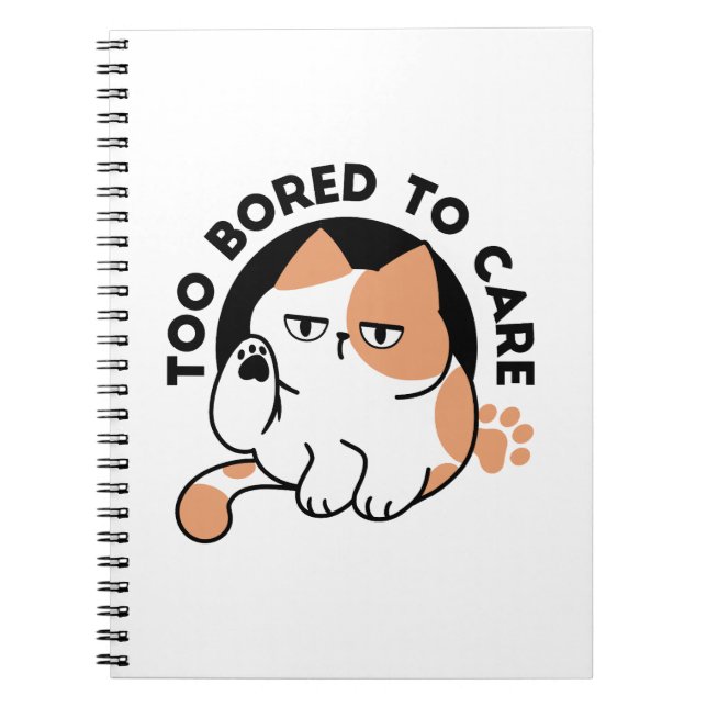 Cuaderno Demasiado Aburrido para Importar – Frase Divertida (Frente)