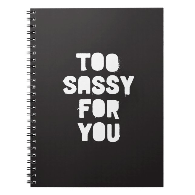 Cuaderno Demasiado descarado para usted (Frente)
