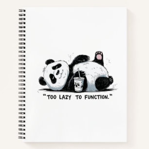 Cuaderno Demasiado perezoso para funcionar - Lazy Panda