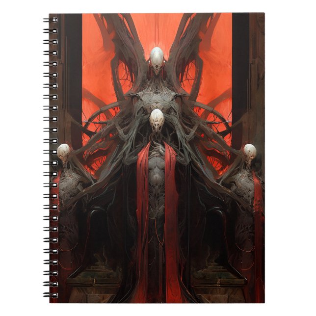 Cuaderno Demonio Criaturas sombrías fantasías horror (Frente)