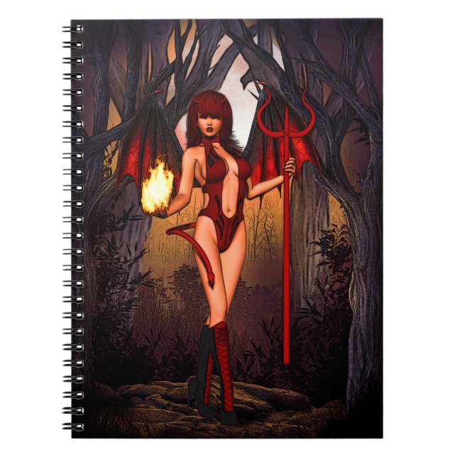 Cuaderno Demonio Femenino En Rojo (Frente)