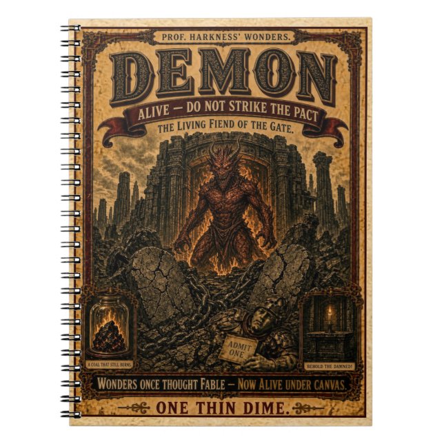 Cuaderno Demonio, Monstruo de Circo Antiguo (Frente)