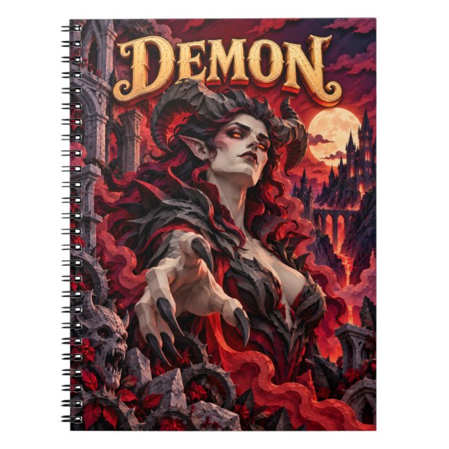 Cuaderno Demonio, Monstruo de Recorte de Papel (Frente)