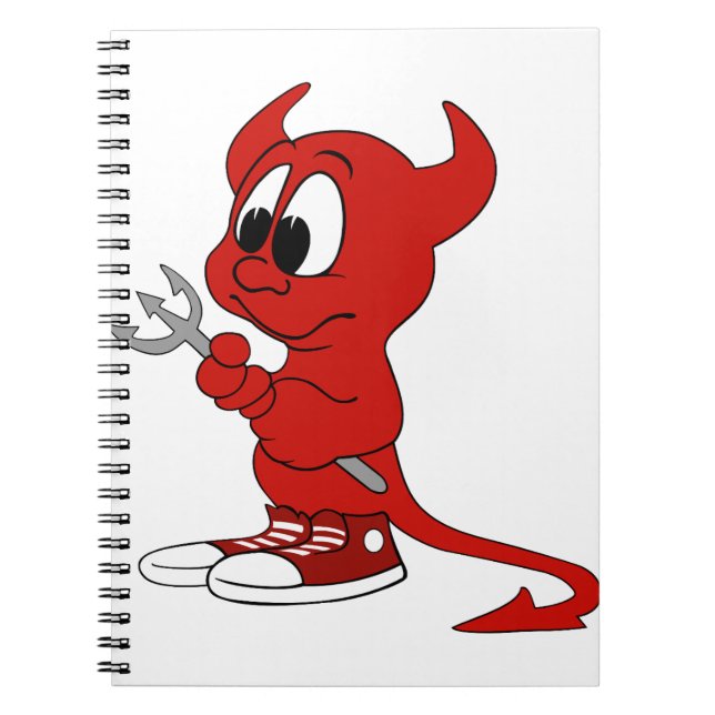 Cuaderno Demonio Rojo Diablo Personalizado Satanás Maldició (Frente)