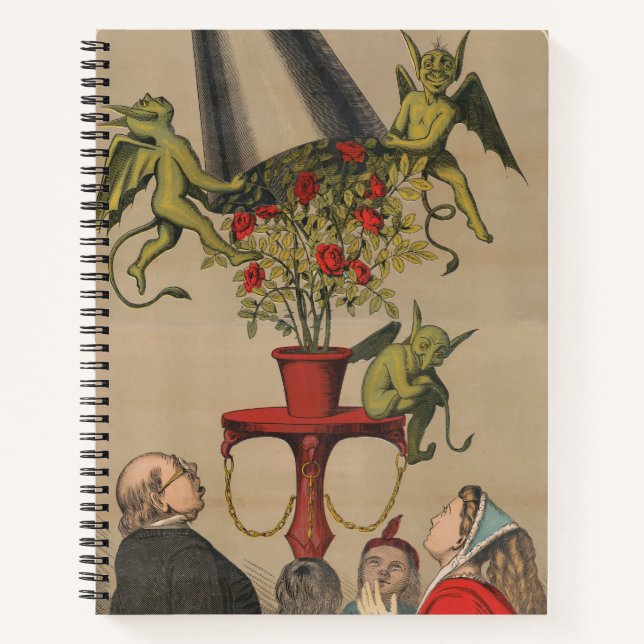 Cuaderno Demonios verdes quitando la cubierta del Bouquet d (Anverso)