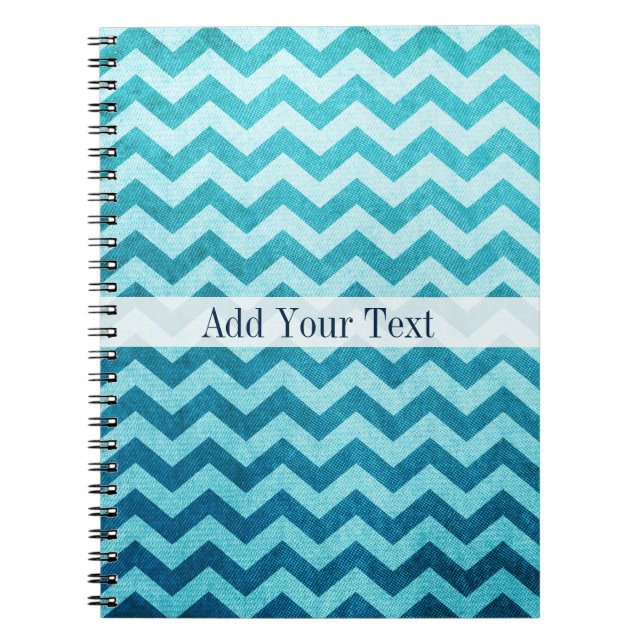 Cuaderno Denim Chevron por Shirley Taylor (Frente)