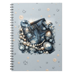 Cuaderno Denim Diamonds & Pearls Jeans Brillo