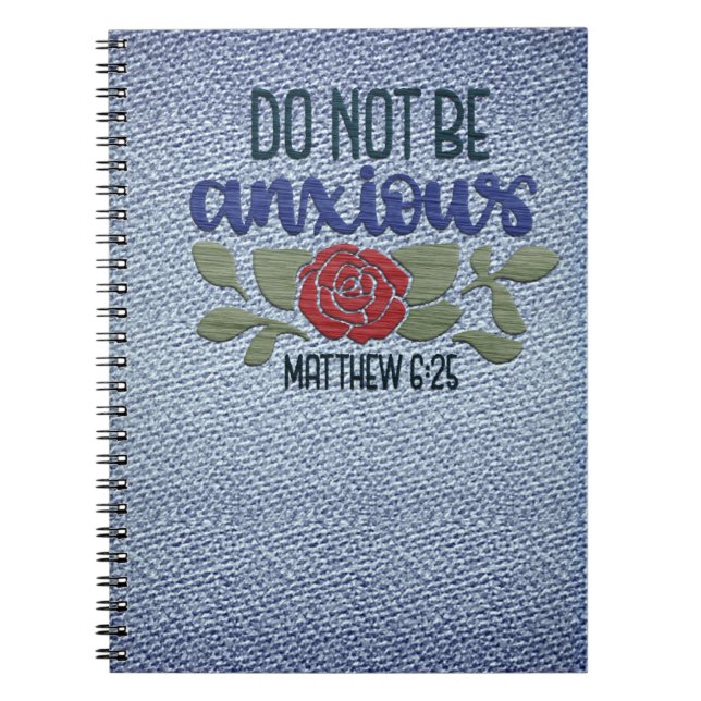 Cuaderno Denim Escritura de apariencia bordada (Frente)