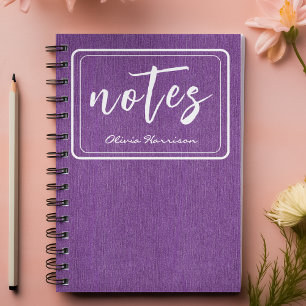 Cuaderno Denim Morado Elegante y Clásico Spiral Blanco