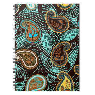 Cuaderno Denim Paisley: Patrón de textura de jeans sin foco