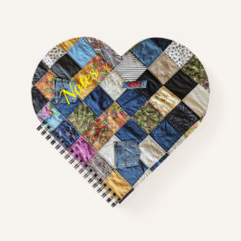 Cuaderno Denim Pocket Quilt Heart