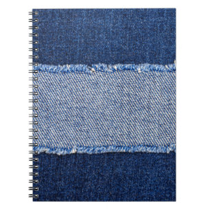 Cuaderno Denim roto: tela de jeans azules.