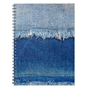 Cuaderno Denim vaqueros de fondo. Tejidos de denim con b