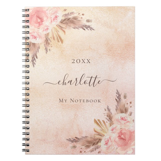 Cuaderno Denominación de florines de oro rosa de pasto (Frente)