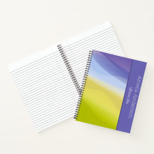 Cuaderno Denominación de lavanda verde de cal degradado Tea