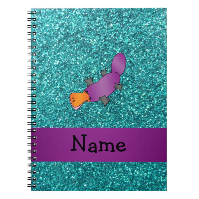 Cuaderno Denominación personalizada púrpura platypus (Frente)