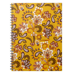 Cuaderno Dense floral mano ornamental dibujar fantasía flor