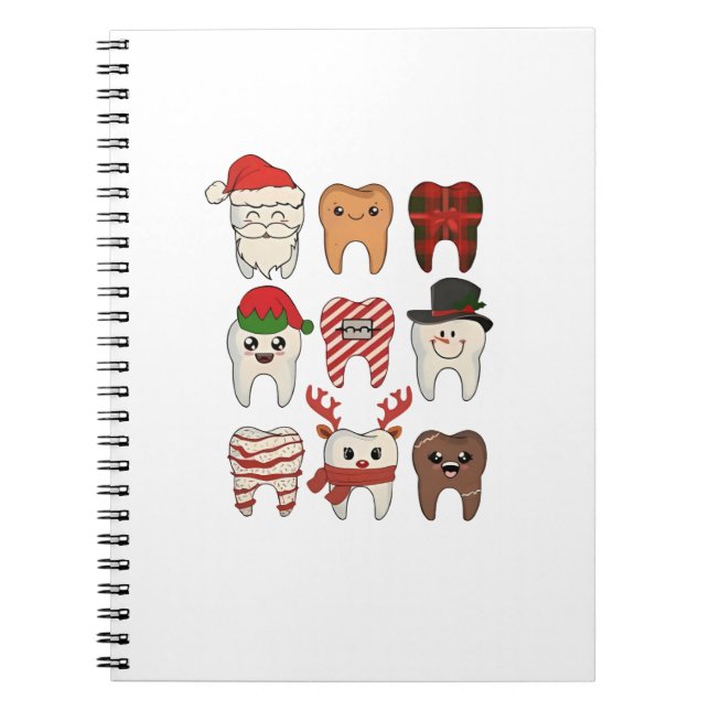 Cuaderno Dental Navidades Funny Dentist Holiday (Frente)
