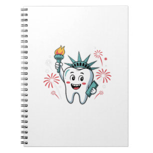 Cuaderno Dental Squad 4 De Julio Dentista Funny Estadounide