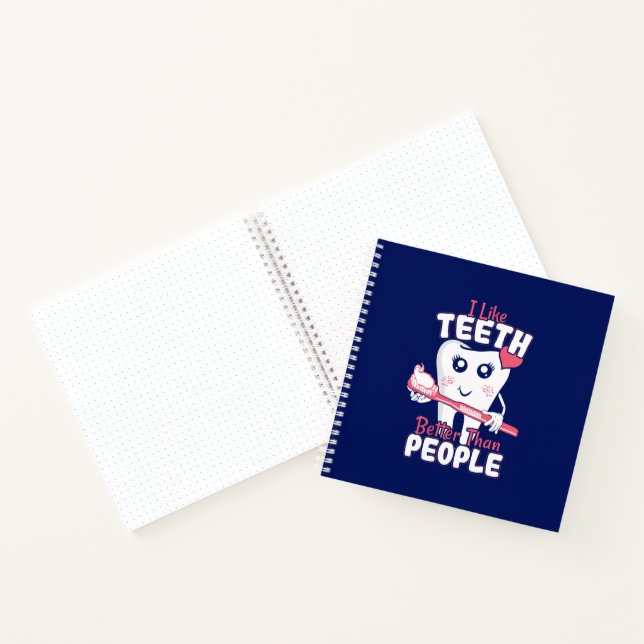 Cuaderno Dentista Divertido - Me gustan más los dientes que (Interior)