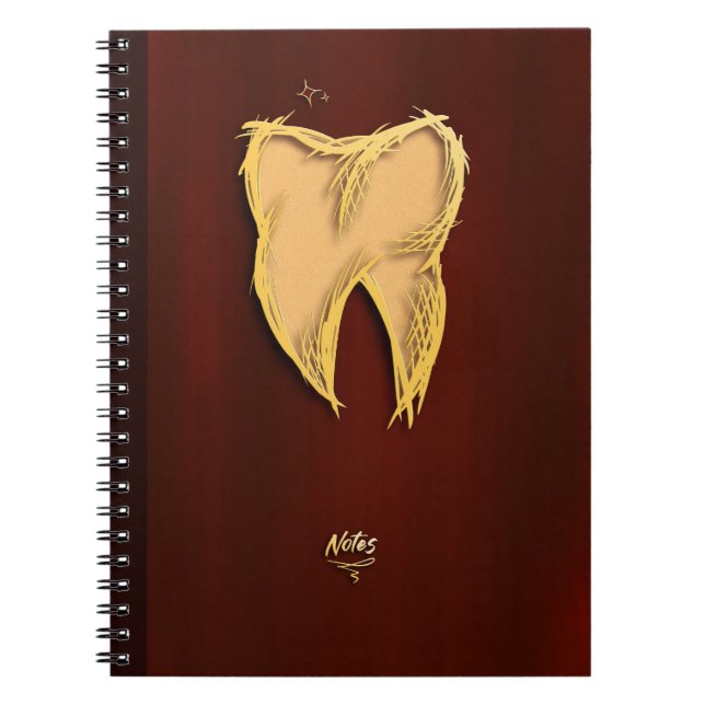 Cuaderno Dentista Dorado Ayudante Dental Elegante regalo (Frente)