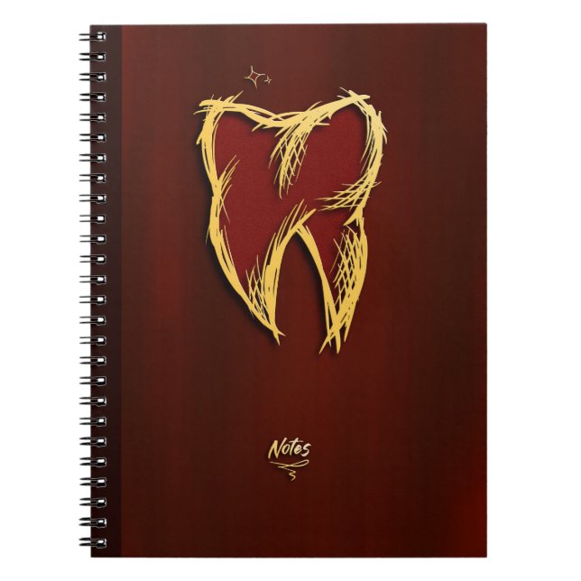 Cuaderno Dentista Dorado Ayudante Dental Elegante regalo (Frente)