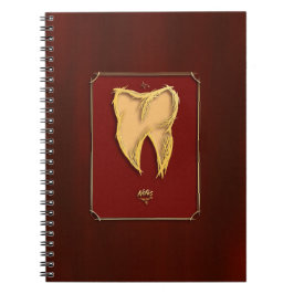 Cuaderno Dentista Dorado Ayudante Dental Elegante regalo