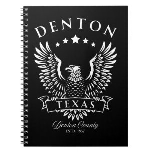 Cuaderno Denton Texas Águila Vintage