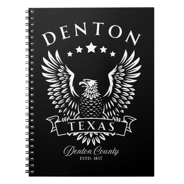 Cuaderno Denton Texas Águila Vintage (Frente)