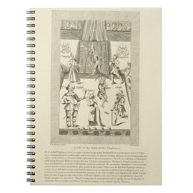 Cuaderno Dentro del teatro de Red Bull, frontispiece a (Frente)