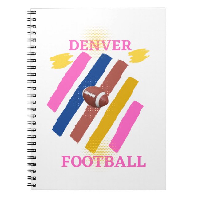 Cuaderno Denver Broncos y la camiseta de fútbol Classic (Frente)