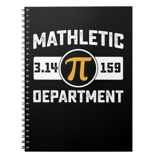 Cuaderno Departamento de Mathletic Día de Pi Matemáticas Vi (Frente)