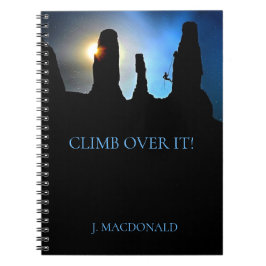 Cuaderno Deporte extremo, monograma, montañista, diario