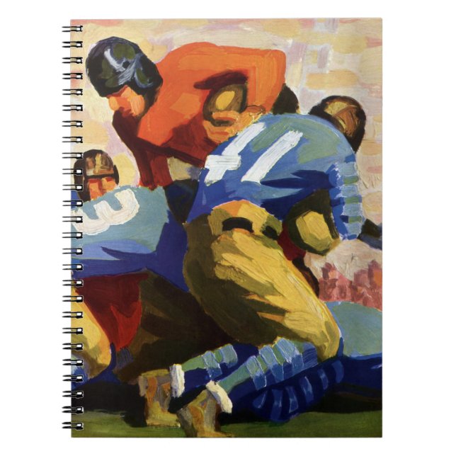 Cuaderno Deportes Antiguos, Jugadores de Fútbol Americano e (Frente)