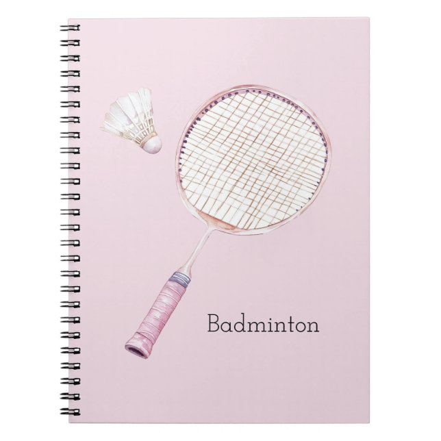 Cuaderno Deportes de bádminton rosado (Frente)