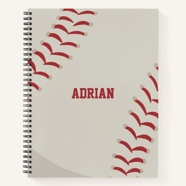 Cuaderno Deportes de béisbol personalizados (Anverso)