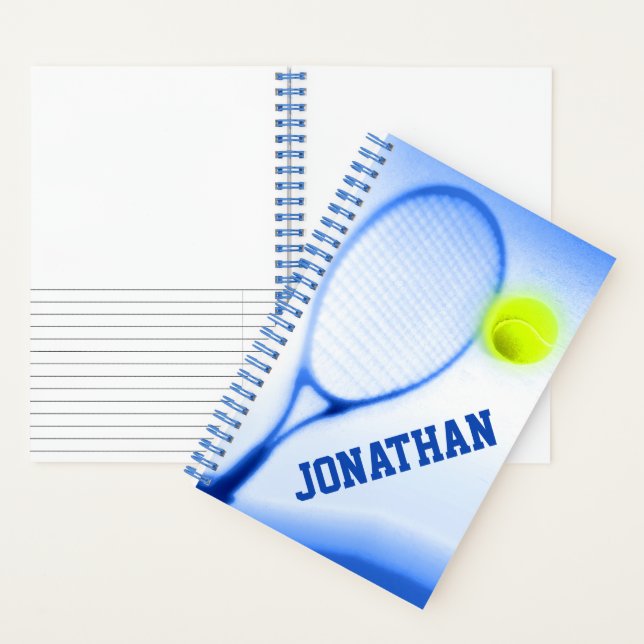 Cuaderno Deportes de raqueta de tenis azules (Interior)