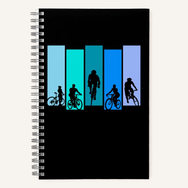 Cuaderno Deportes de Silueta de Ciclismo (Anverso)