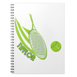 Cuaderno Deportes personalizados con nombre Tenis