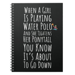 Cuaderno Deportista De Regalos De Polo De Agua Para Su Chic