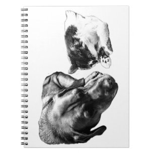 Cuaderno Depósito de perro y gato monocromo