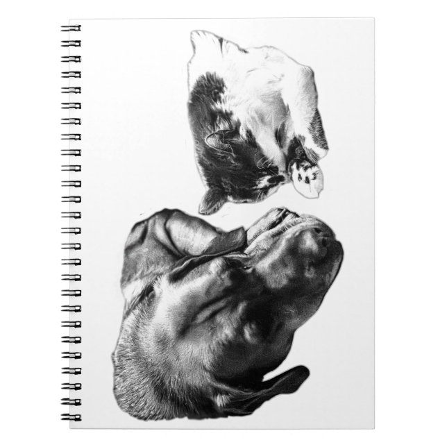 Cuaderno Depósito de perro y gato monocromo (Frente)